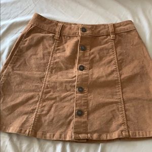 corduroy Button-down Skirt